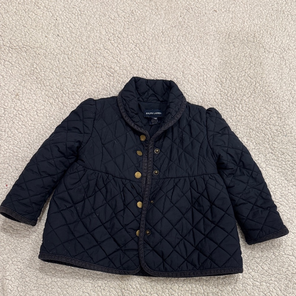 Ralph Lauren Kids Navy Quilted Puffer Jacket